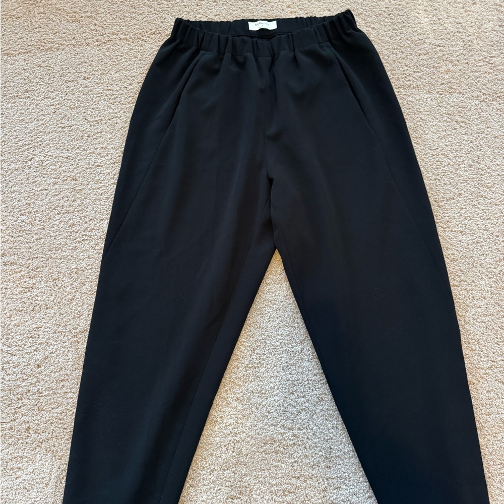 Babaton Black Elastic Waist Trousers